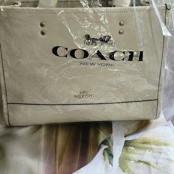 Coach New York Cream Tote Bag